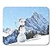 Produktbild Mauspad Blue Alps Schneemann gegen Alpenpanorama Red Blizzard Cap Mousepad für Notebooks, Desktop-Computer Mauspads, Bürobedarf 10x12 Zoll