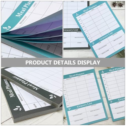 Cuaderno planificador semanal de comidas en papel reutilizable de 2 piezas 5