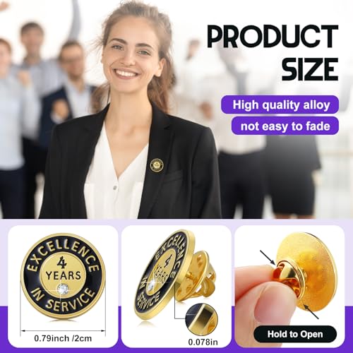 Image of Ferreve 50 /20 Pcs Year of Service Pins Employee Excellence Award Lapel Pin Performance Recognition Reward Anniversary