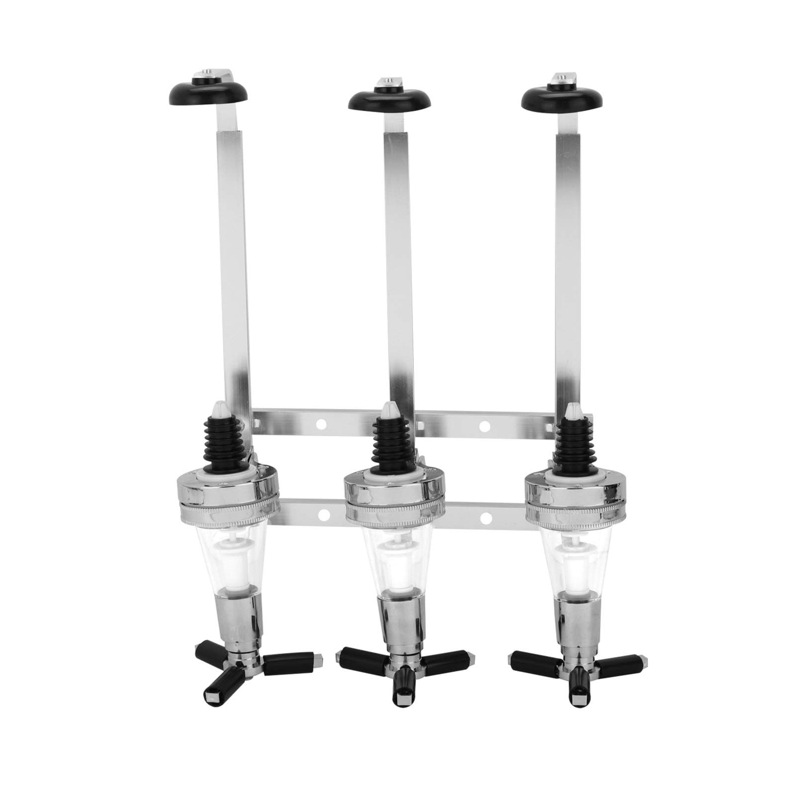 CROWNSHOP 3/4/6 Bottle Optics Stands Wall Mounted Bottle Stand Wine Spirit Drink Dispenser Bar Shot Optics Measurer for Home Kitchen Bar (3 Bottle)