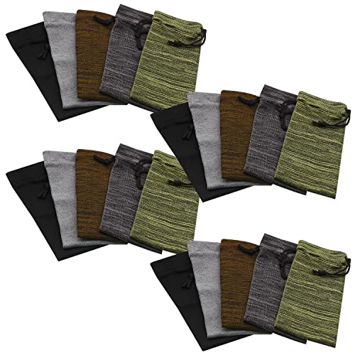 RUBY.Q 20pcs Handgun Socks, 16in Silicone Treated Knit Gun Socks, Breathable Moisture Wicking Gun Sock for Pistol Handgun