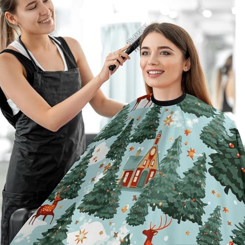 Capa para corte de cabello con cierre ajustable 170x144 cm miniatura 5