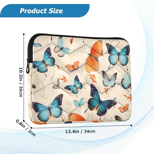 Funda para portátil 13-14 pulgadas con diseño de mariposas miniatura 3