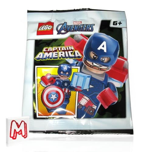 Marvel Avengers Super Heroes Minifigure - Captain America (with Shield and Helmet) Limited Edition - Lego - Immagine 1