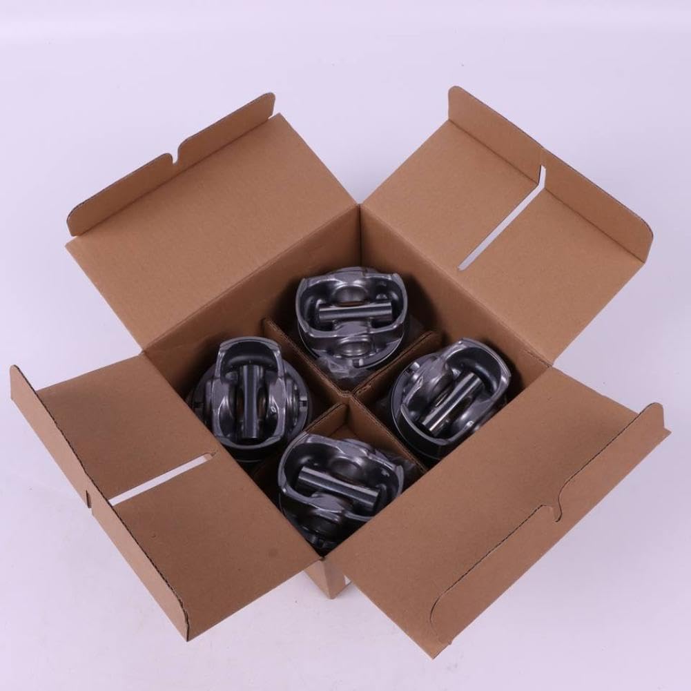 4 Pcs G4FJ 77.5mm Engine Piston Rings Set Plus 0.5mm 23410-2BCA0 234102BCA0 Compatible with 2011-2019 1.6T Car