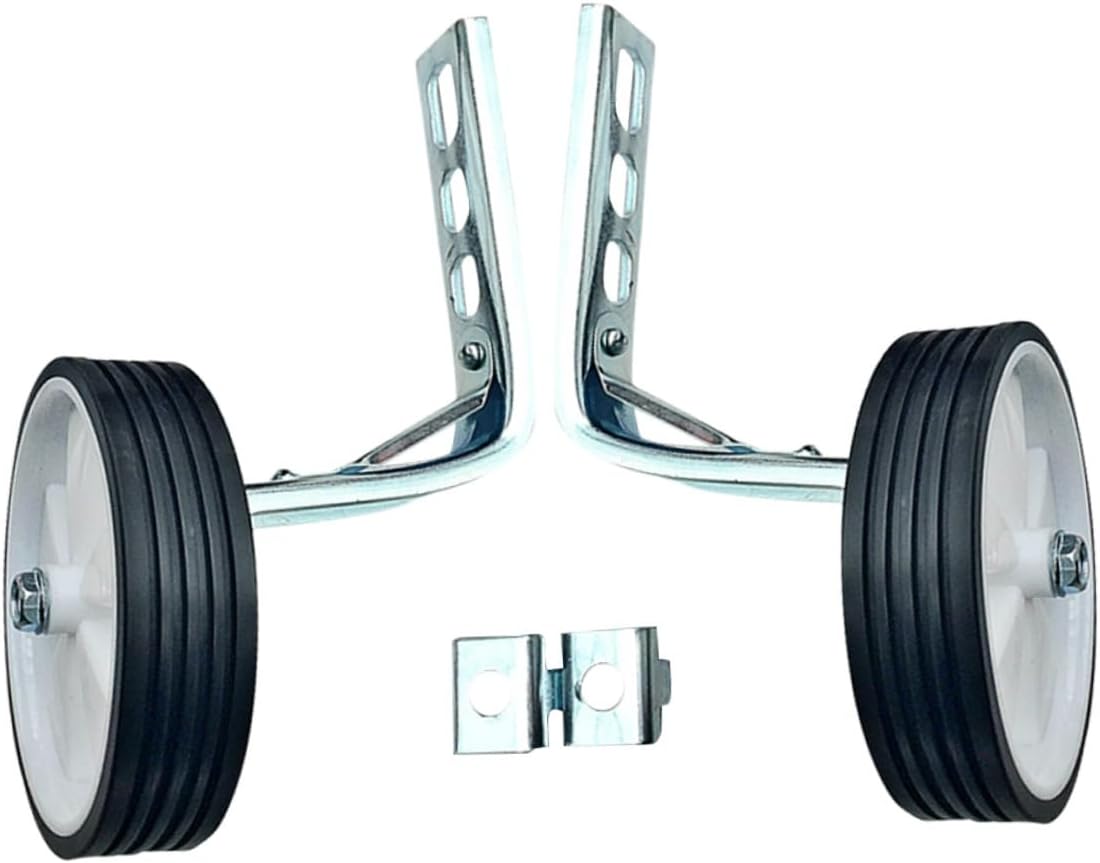 GANAZONO Boy Girl Training Wheels for Bicycle Stability Easy to Assemble Bracket Safe Support for Boy Girl Learning to Ride White