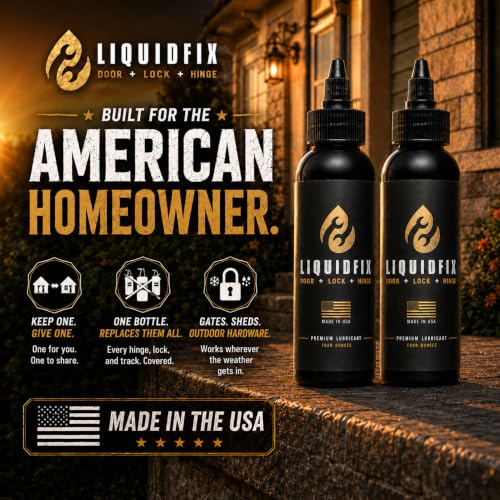 Image of LiquidFix Door, Lock, and Hinge Lubricant | 4 oz Dropper - 2 Pack