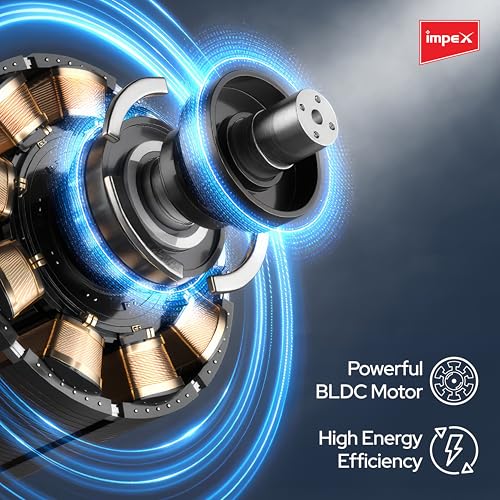 Image of Impex 400 mm BLDC Pedestal Fan 60 Watts | 2100 RPM BLDC Motor | Customisable Tilt And Oscillation Control | Height Adjustable | 3 Year Warranty
