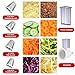 Upgraded Version - Cheese Grater Slicer Shredder Attachments for All KitchenAid Stand Mixers, Food Slicers Salad Maker Accessory Vegetable Chopper with 4 Blades Dishwasher Safe
