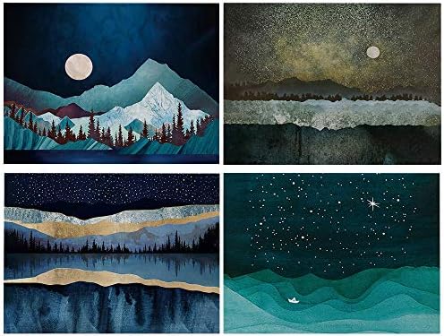 HOSTECCO Ocean Animals Placemats Set of 4 Marine Organism Sea Horse Turtle Shell Octopus Table Mats for Dining Table 42x32cm