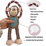 AWOOF Spielzeug für Hunde, Interaktives Plüsch Hundespielzeug, stabiles Quietschende Hundespielzeuge mit Baumwollstoff, Kauknochenspielzeug für Welpen, kleine, mittelgroße und große Rassen(4 Pack)