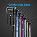 REHAND Walking Cane - Foldable, Adjustable, Collapsible Walking Canes for Men & Women, Heavy Duty All Terrain Tip, with Travel Bag | Walking Sticks for Seniors & Adults (Natural Black)