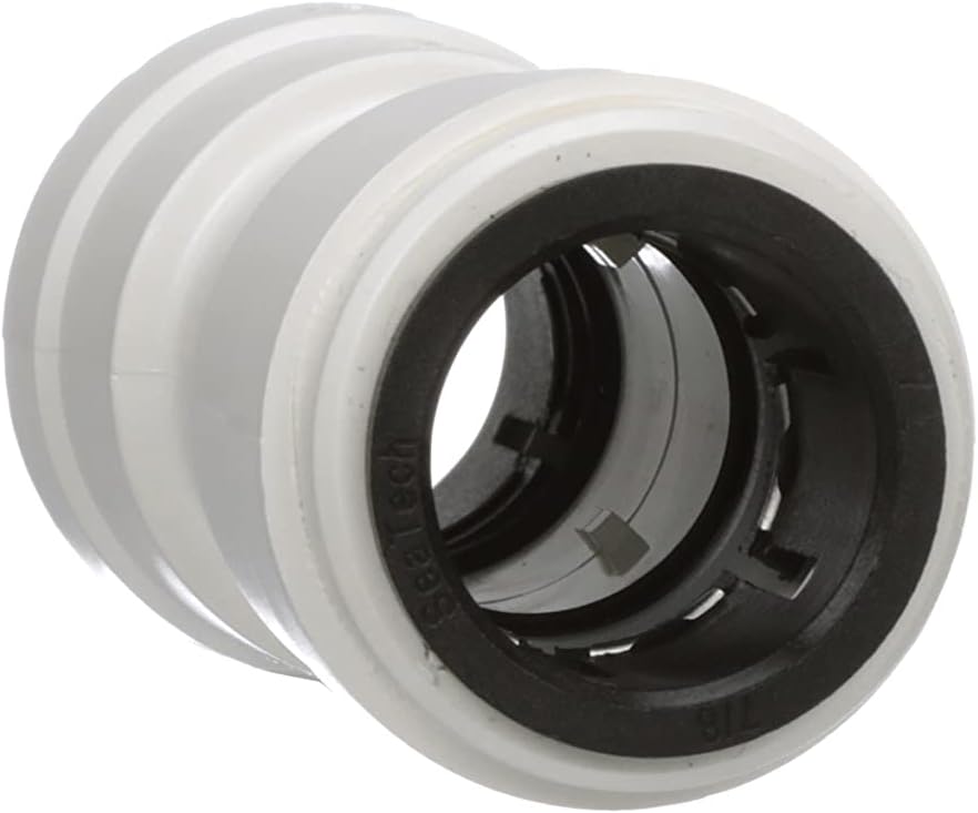 Watts 3515-14 AquaLock Plastic Series, 3/4" CTS x 3/4" CTS Off-White Lead-Free Polysulfone Tube Union Connector Coupling, O-Ring, Quick Push-to-Connect Design, Tool-Free Installation