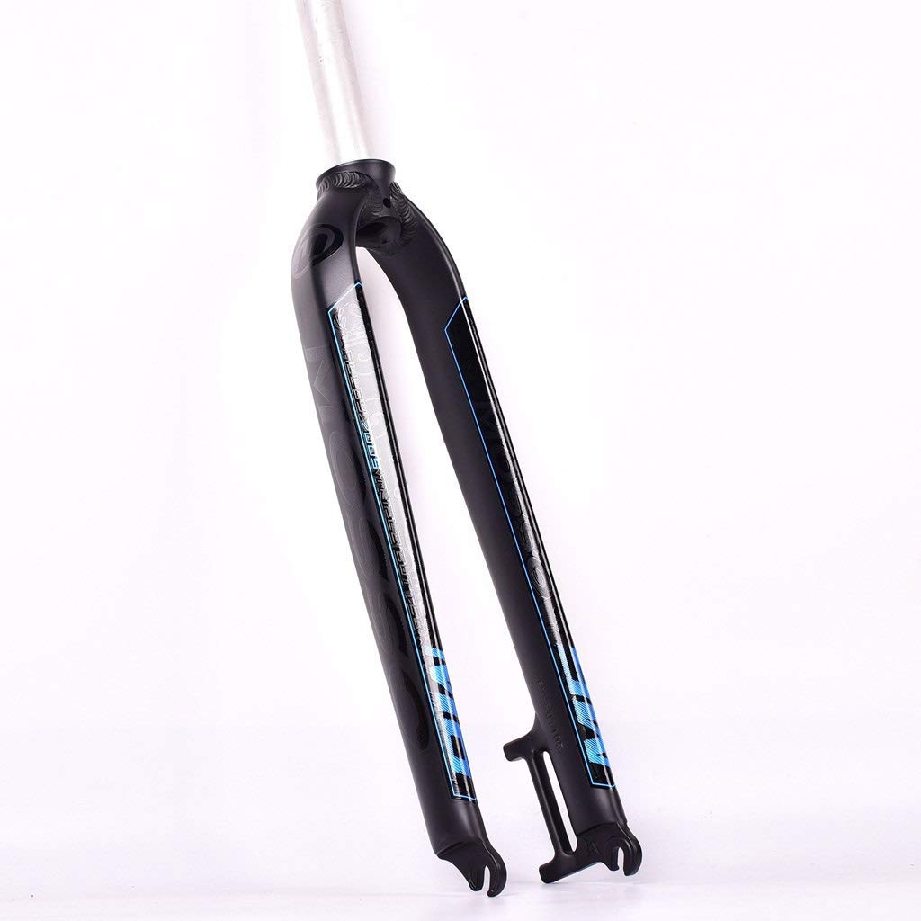 Fourche Avant de vélo, Compatible avec Les VTT 26", 27,5" et 29", Fourche Rigide en Alliage d'aluminium avec Suspension, diamètre 1-1/8".