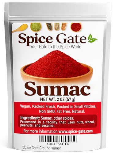 Spice Gate Ground Sumac - 100% Pure Peel, Sumac Seasoning, All Natural