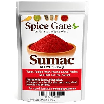 Spice Gate Ground Sumac - 100% Pure Peel, Sumac Seasoning, All Natural