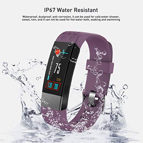 BuTure Fitness Tracker, Pedometer for Walking, Heart Rate Monitor, Fitness Tracker Watch IP67, Sleep Monitor for Exercising and All Day Wear Compatible with iPhone & Android - Thumbnail 6