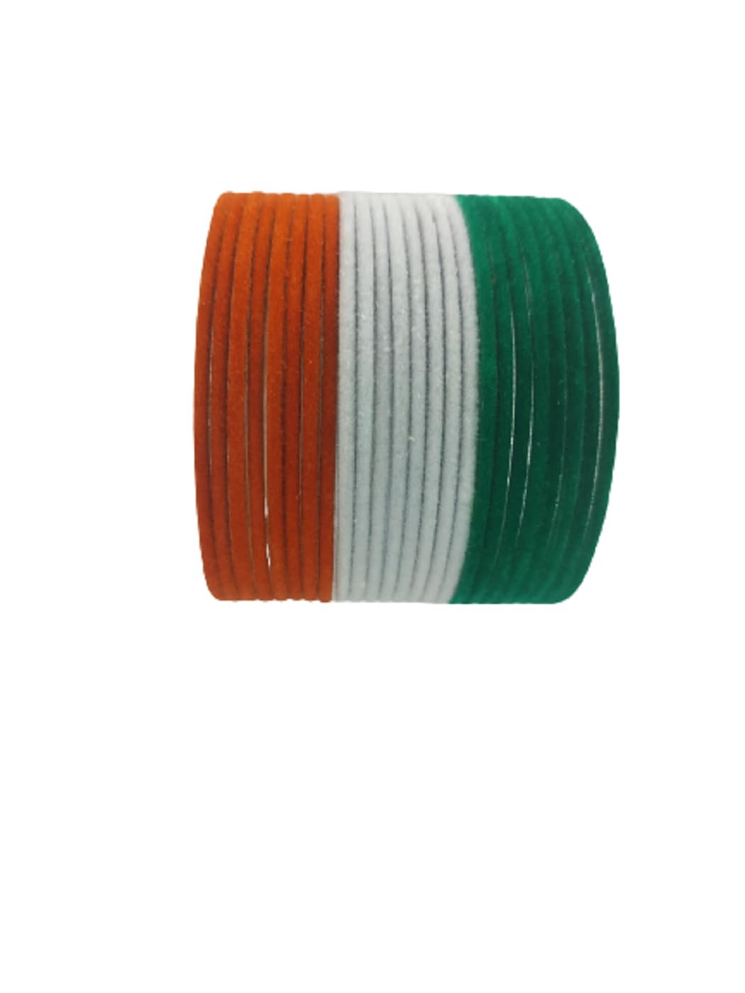 Rudra Enterprises Beautiful Tiranga Colour Chudiya Velvet Metal Bangle/Chudi Set for Women & Girl/Orange White Green / (Pack of 24) (2.0) (B0CC8QYGXZ) Amazon Price History, Amazon Price Tracker