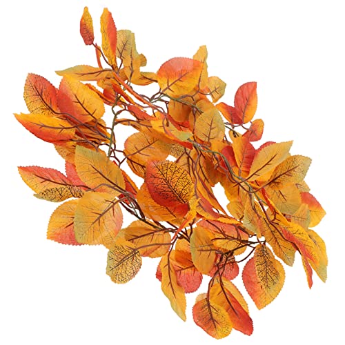 Guirlande de feuille de magnolia artificielle d'automne pour décoration de porte