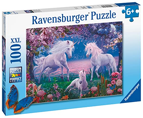 Ravensburger Puzzle 100 Pieces Charming Unicorns-100 Pieces Puzzle for Children