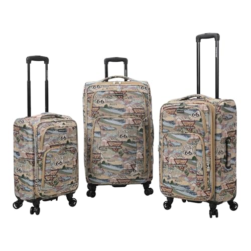 Karriage-Mate Route 66 Vintage 3-Piece Expandable Luggage Set - 20"/24"/28"