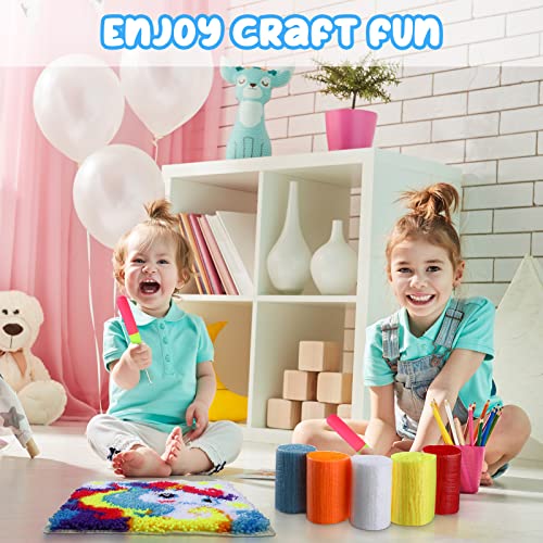 Amylove 2 Pack Unicorn Latch Hook Kits For Kids Rainbow Unicorn Craft Rug Sewing Set With Colorful Yarn Bundles Color-Coded Canvas Diy Bedroom Home Decoration Gift For Girls Beginners #TOP4