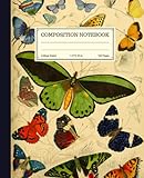 lancel french flair neuf prix  Composition Notebook College Ruled: Beautiful Vintage Aesthetic Butterfly Illustration  Journal Notebook For Women And Girls  120 Pages  7.5*9.25 in