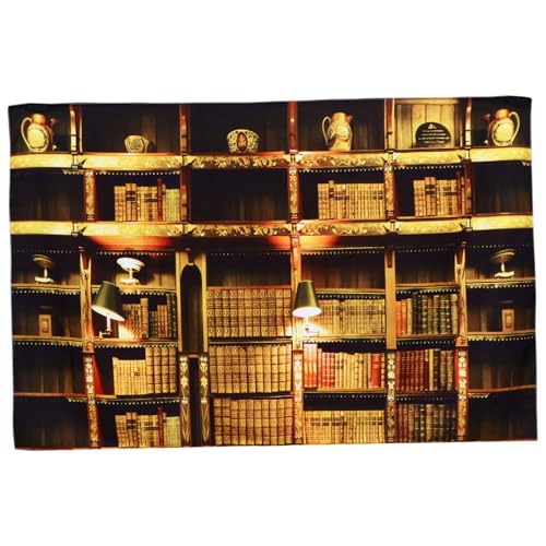 Tapiz de pared retro Toyvian para recrear una biblioteca clásica y elegante en tu hogar