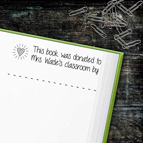 Custom Self-Inking Teacher Stamp - Your Choice of 20 Designs - 8 Colors! (Book Donation)