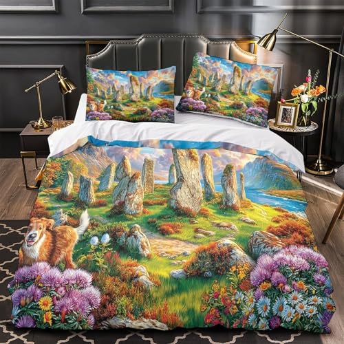 Housse de couette fermeture éclair parure lit microfibre anti-transpiration