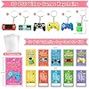 ZICZLI 28 Pack Valentines Gifts Card with Video Game Controller Keychains, Valentines Day Gifts For Kids Toys Valentines Day Cards Bulk for Kids Boy Girl Classroom School Exchange Prize Party Favors #1