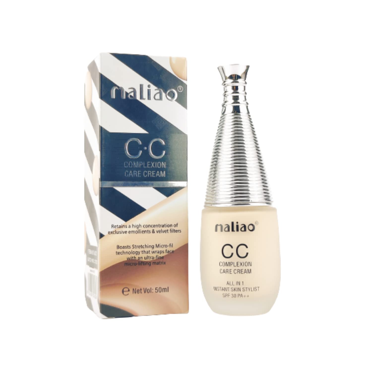 Maliao All-in-1 Instant Skin Stylist CC Complexion Care Cream SPF 30 (NATURAL BEIGE)
