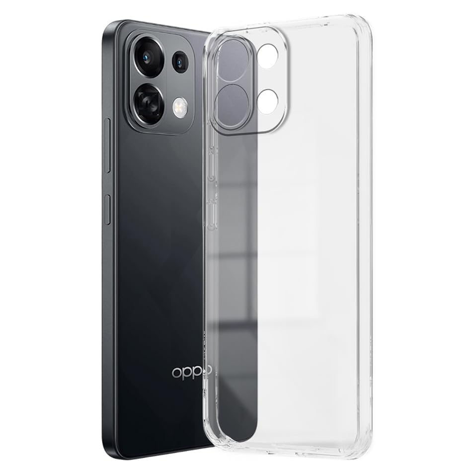 Image of COVERBLACK Flexible Rubber Case Back Cover Compatible for Oppo PLM110 / K13 Turbo 5G - Transparent
