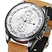 FORSINING Men's Automatic Tourbillon Waterproof Calendar with Brown Leather Band Wrist Watch
