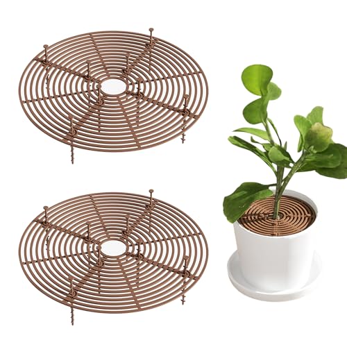 LUHOCIY 2Stück Blumentopfgitter, Blumentopf Abdeckung, Blumentopf Schutz vor Katzen, zum Schutz vor Tierschäden, Bonsai Kippen, Geeignet für Balkon, Büro und Viele Andere Gelegenheiten LUHOCIY 2Stück Blumentopfgitter, Blumentopf Abdeckung, Blumentopf Schutz vor Katzen, zum Schutz vor Tierschäden, Bonsai Kippen, Geeignet für Balkon, Büro und Viele Andere Gelegenheiten