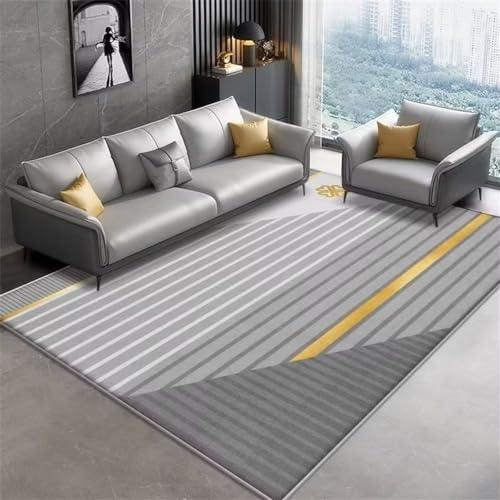 Tapis décoratif extérieur pour terrasse et chambre d'enfant avec motif géométrique gris