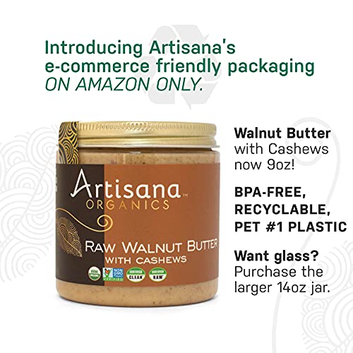 image for Artisana Organics Raw Walnut Butter with Cashews | No Sugar Added, Jus