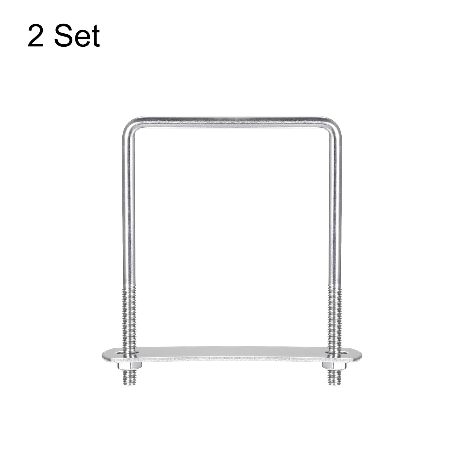 Amazon | uxcell スクエアUボルト 304ステンレス鋼 82 mm内幅