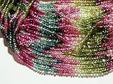 LKBEADS 7' inch strand 3.5-4mm, Organic Gorgeous Sparkling Watermelon Tourmaline Faceted Rondelles
