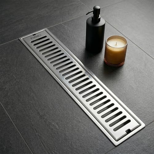Image of EVANEX Bathroom Drainer | 12x4 Inch Linear Shower Drain Channel | Waste Water Linear Floor Drain Channel | 304 Stainless Steel Bathroom Drainer with Anti Cockroach Trap | Bathroom Jali