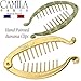 Camila Paris CP3107 French Extra Small Banana Clip Hair Comb for Fine Hair, Classic Banana Clips Hair for Thin Hair Ponytail Holder Interlocking Styling Clips for Women. Made in France