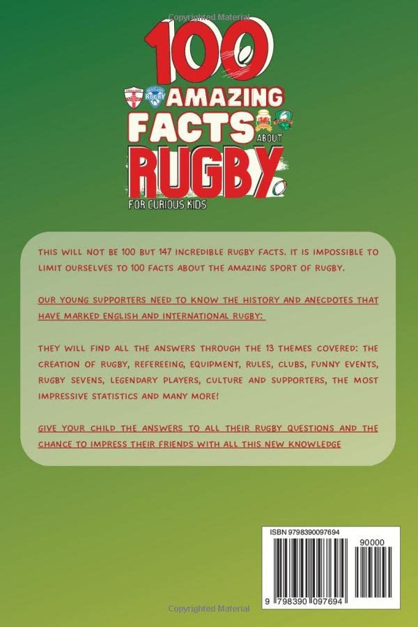 Miniatura 2 de 100 Amazing Facts about Rugby for Curious Kids Creation, Statistics, Rules, 6 Nations, World Cup and Many More