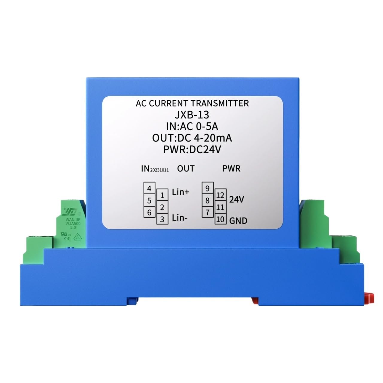 Capteur de courant 0-1A 0-2A 0-5A 0-10A, transducteur de courant AC 4-20mA 0-10V, RS485, transmetteur de courant AC DC 0-5V 1-5V(Input DC 0-1A,Output 4-20mA)
