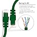 GearIT 10-Pack, Cat5e Ethernet Patch Cable 3 Feet - Snagless RJ45 Computer LAN Network Cord, Green - Compatible with 10 Port Switch POE 10port Gigabit