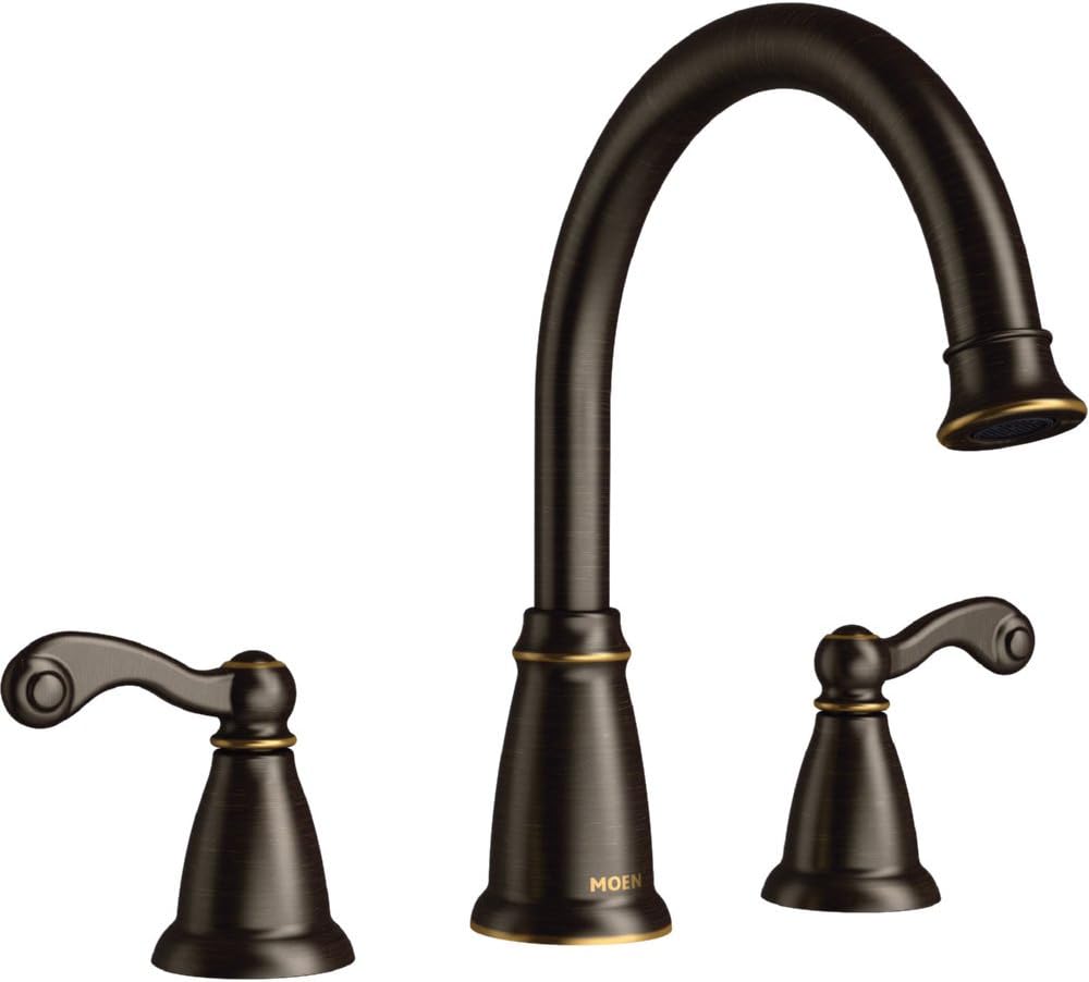 Moen T624BRB Traditional Mediterranean Bronze Two-Handle Roman tub Faucet