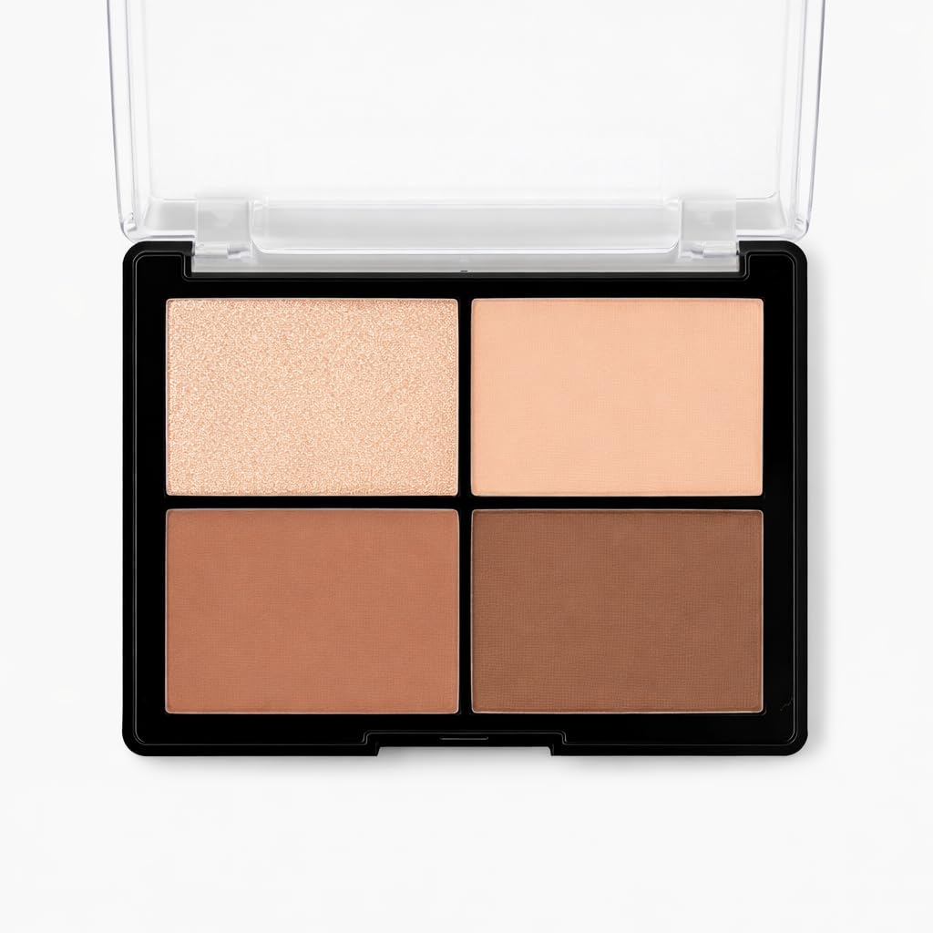 S.F.R. COLOR 4 Color Contour and Highlighter Powder Palette, Sculpting and Glow Kit, Matte Contour with Shimmer Highlight, Long-Lasting Blendable Face Powder (02)-image-24