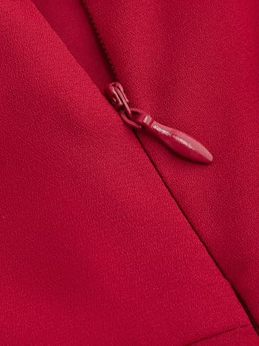 CIDER Cocktail Dress V Neck Knotted Ruched Midi Dress Party Dress Sleeveless Middle Waist Solid Chiffon2