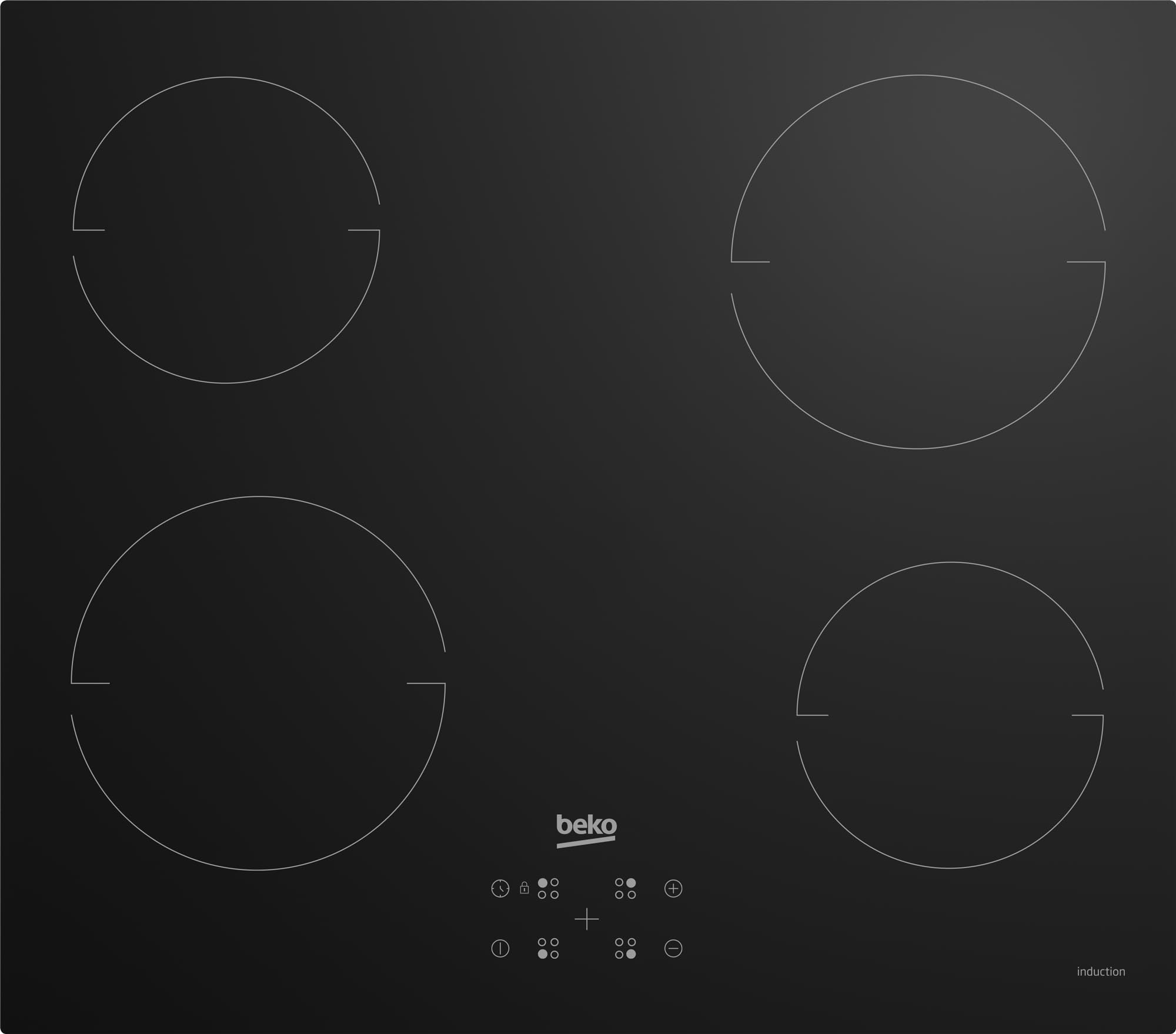 Beko HII64401QT - Piano cottura induzione, 4 fuochi, 59x52 cm, Nero