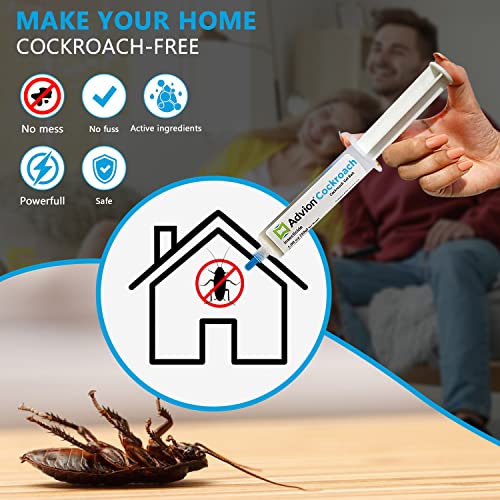 Advion Cockroach Gel- Roach Killer Indoor Infestation -Prevent All Cockroach Species- Pesky Pest Killer-Roach Injection- Available With Premium Quality Tvk Gloves- 4 Tubes×30G #TOP3