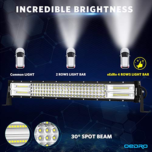 Image of OEDRO 22 Inch Curved LED Light Bar Quad-Row Spot Flood Combo 520W